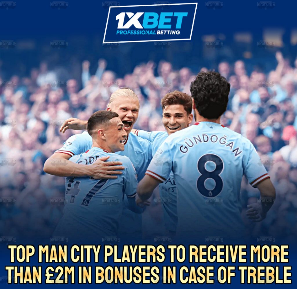 City players to receive a large bonus if they win the treble