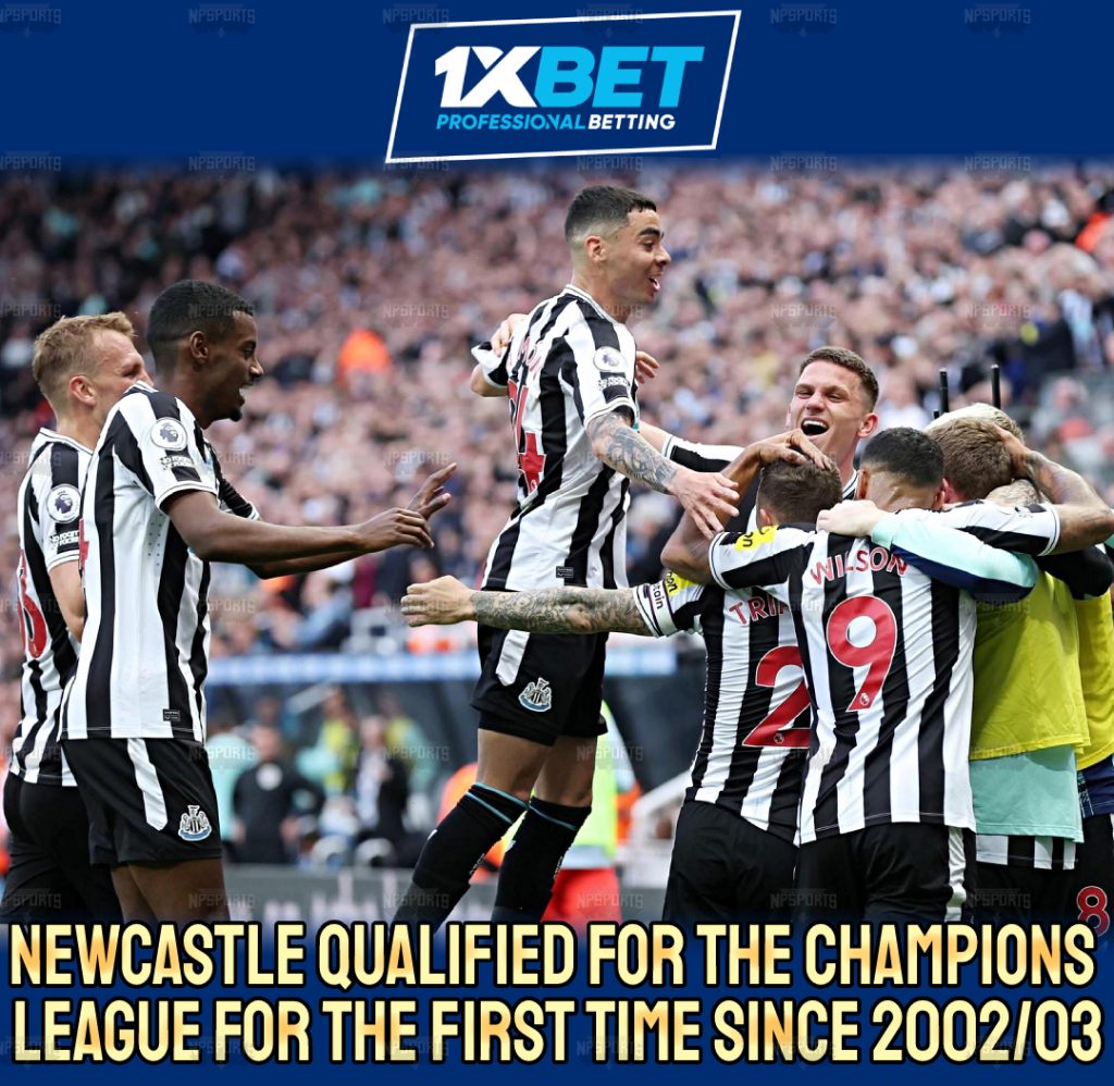 Newcastle United qualified for the Champions League