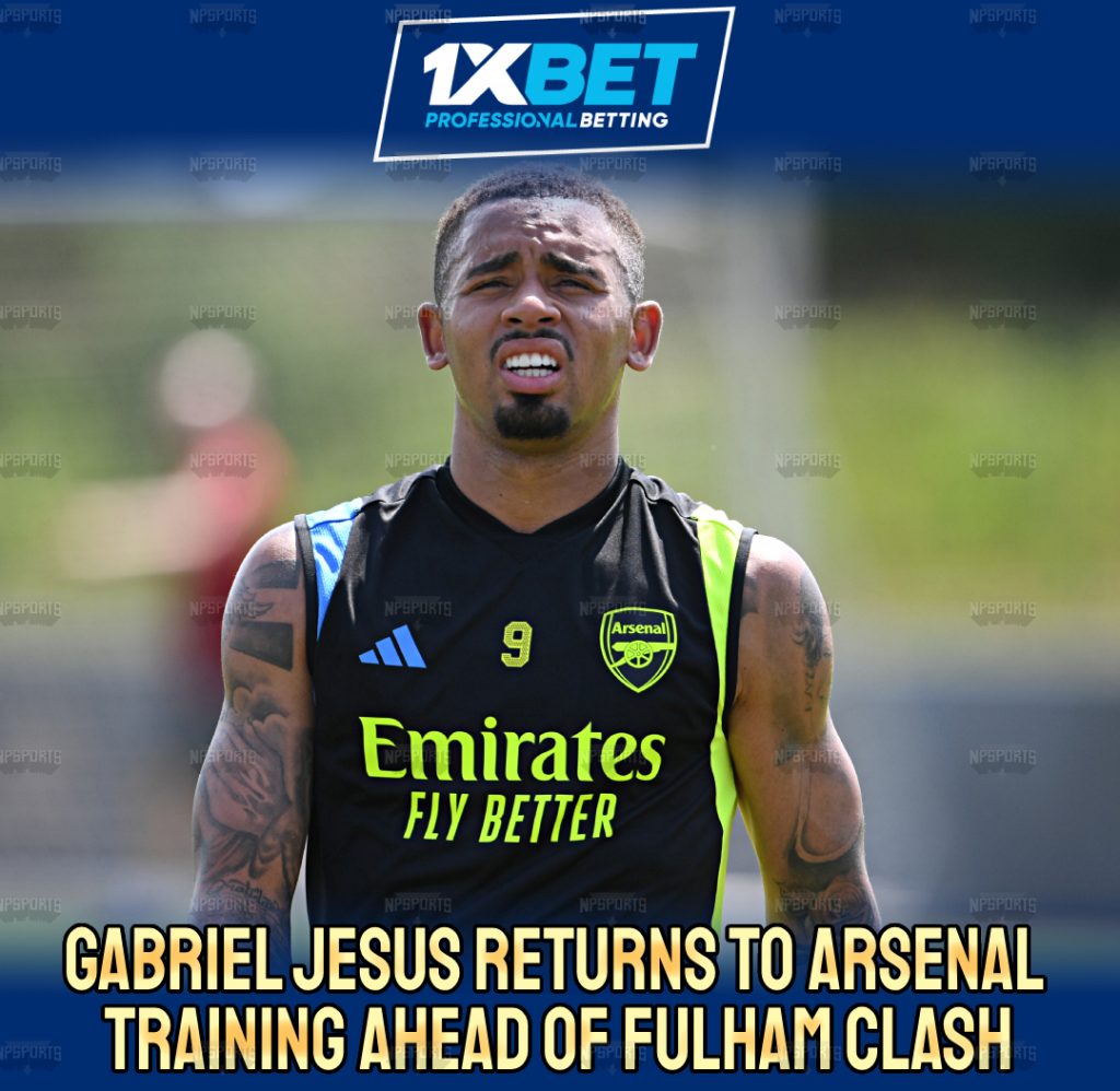 Gabriel Jesus rejoins Arsenal's training