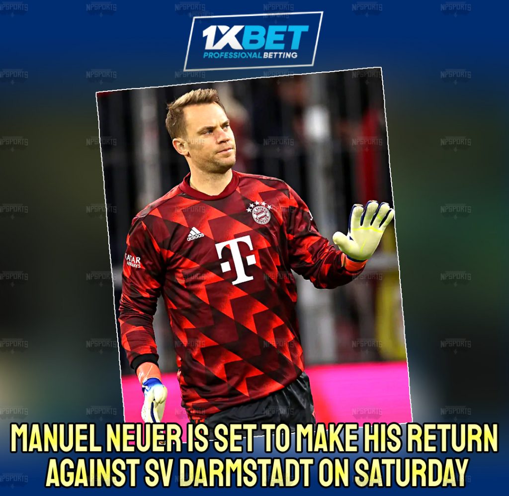 Manuel Neuer set to return against SV Darmstadt 