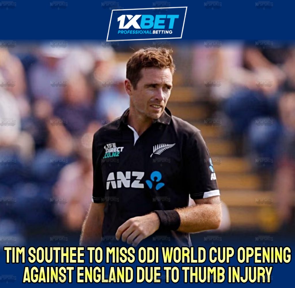 Tim Southee to miss the first ODI World Cup match