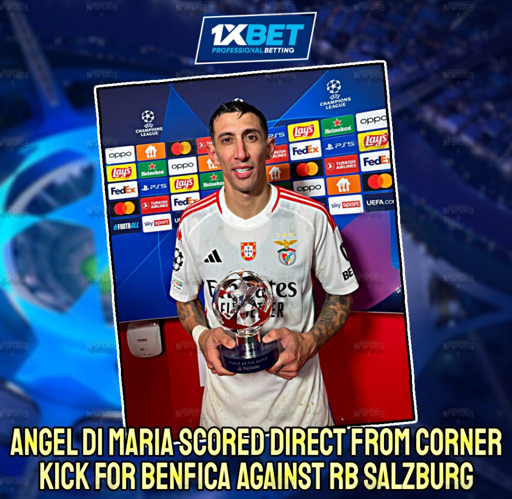 Angel Di Maria scored directly from a corner kick