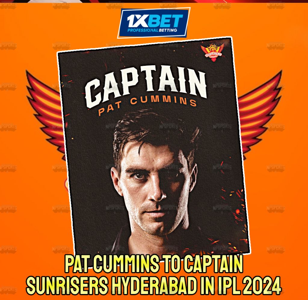 Pat Cummins will lead Sunrisers Hyderabad in IPL 2024