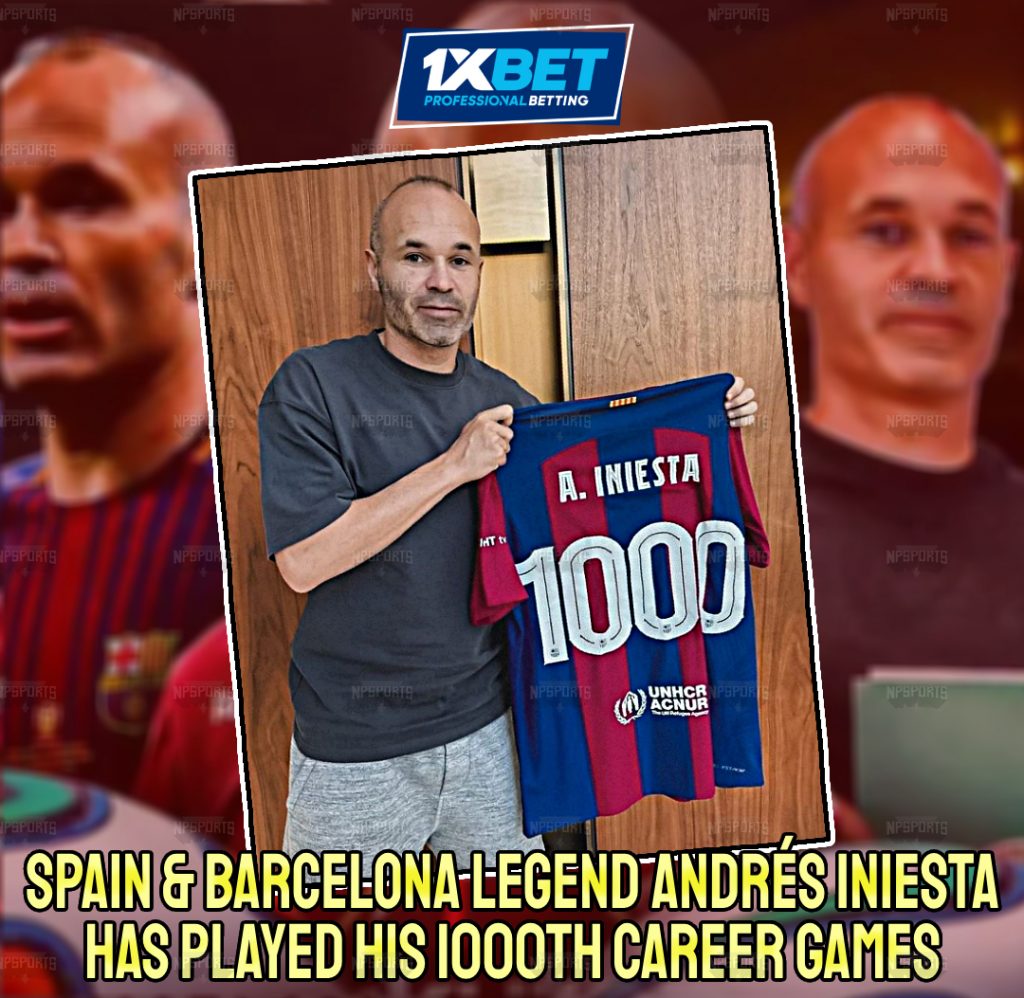 Andrés Iniesta played his 1,000th professional match