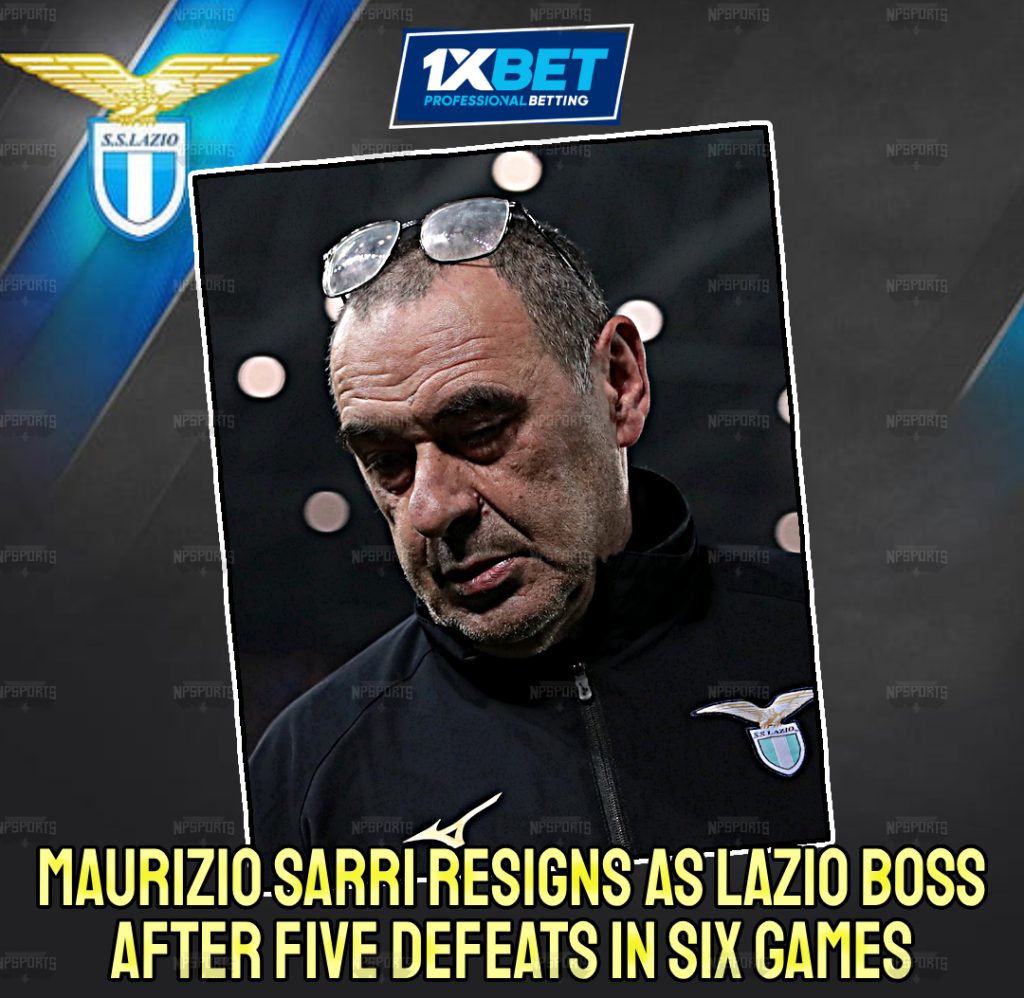 Maurizio Sarri resigns as Lazio boss