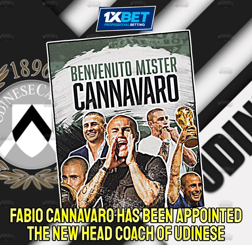 Fabio Cannavaro appointed as the New Coach of Udinese