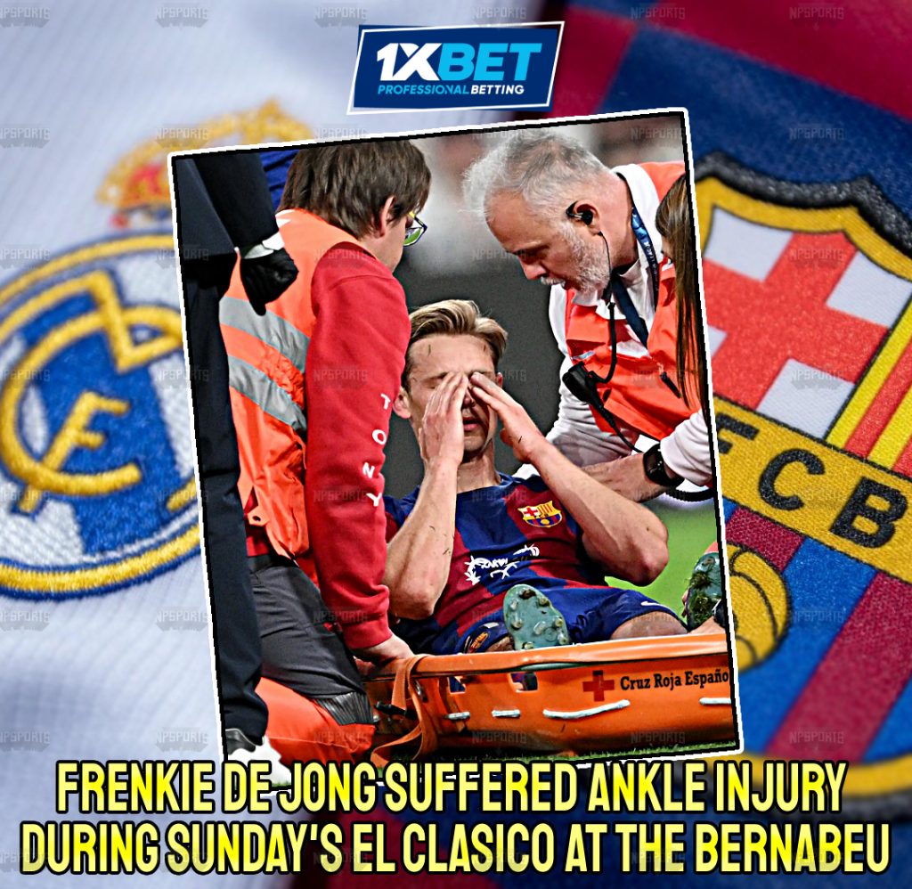 Frenkie de Jong suffers ankle injury during El Clasico Match